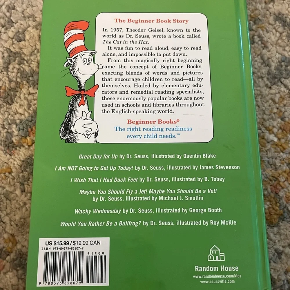 The Big Green Book of Beginner Books By Dr. Seuss Hardcover EUC